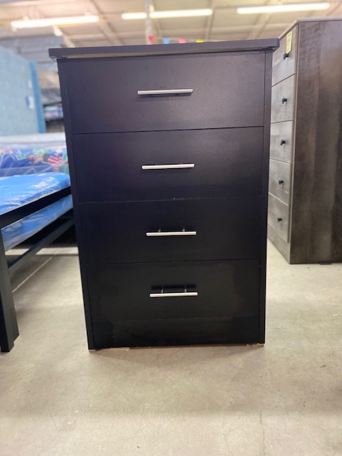 SPECIAL- 4 Drawer Chest- Black