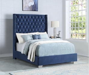 Aria King Bedframe- Blue 