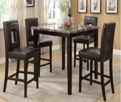 F1321 5-PC Dining Set (table counter height + 4 chairs)  