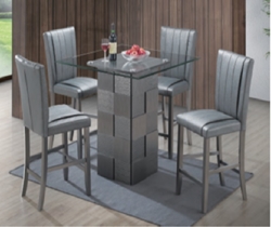 F1783 5-PC Dining Set (table counter height + 4 chairs)  