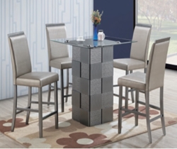 F2482 5-PC Dining Set (table counter height + 4 chairs)  