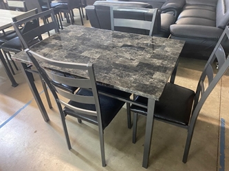 Marble- 5PC Dining Set 