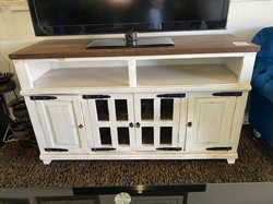 60" Rustic White Tv Stand  