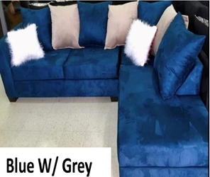 Medium Sectional- Blue/Grey 