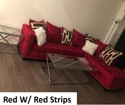 2018 Sectional: Red w/stripes 