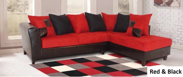 Sectional Red/Black 