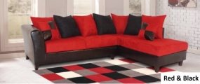 Sectional Red/Black