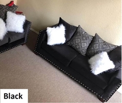 Sofa and Loveseat Black 